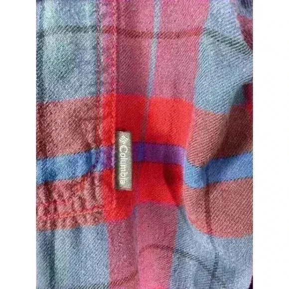 Columbia Men's Omni-Wick Plaid Button-Up Shirt - Red/Blue - Size Large - Picture 3 of 7